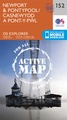 Wandelkaart - Topografische kaart 152 OS Explorer Map | Active Newport / pontypool | Ordnance Survey