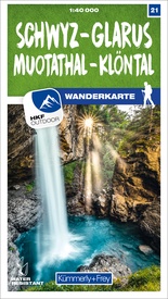 Wandelkaart 21 Schwyz / Glarus / Muotatal / Klöntal | Kümmerly & Frey