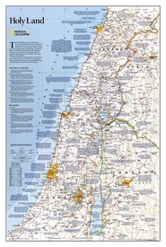 Wandkaart 20044 Holy Land – Israël, 53 x 80 cm | National Geographic