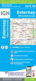 Wandelkaart - Topografische kaart 2615 SB - Serie Bleue Esternay, Villiers-St-Georges | IGN - Institut Géographique National