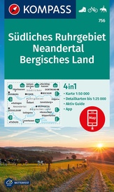 Wandelkaart 756 Südliches Ruhrgebiet - Neandertal - Bergisches Land | Kompass