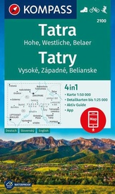 Wandelkaart 2100 Tatra - Tatry | Kompass