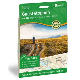 Wandelkaart 3018 Topo 3000 Gaustatoppen | Nordeca