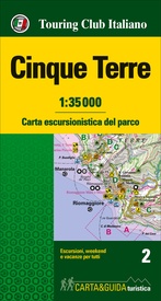 Wandelkaart 2 Carta-guida Cinque Terre | Touring Club Italiano