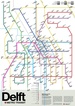 Wandkaart - Stadsplattegrond Delft Metro Transit Map - Metrokaart | Victor van Werkhoven