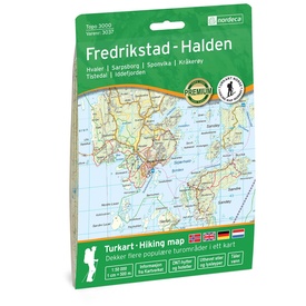 Wandelkaart 3037 Topo 3000 Fredrikstad - Halden | Nordeca