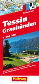 Wegenkaart - landkaart Tessin - Graubünden | Hallwag