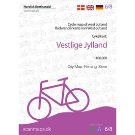 Fietskaart 6/8 Vestlige Jylland - West Jutland (Denemarken) | Scanmaps