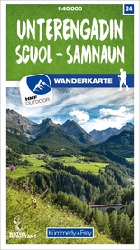 Wandelkaart 24 Unterengadin / Scuol / Samnaun | Kümmerly & Frey