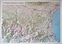 Pyrénées Ariègeoises & Catalanes met voelbaar 3D | 113 x 80 cm reliëf