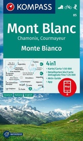 Wandelkaart 85 Mont Blanc - Monte Bianco | Kompass