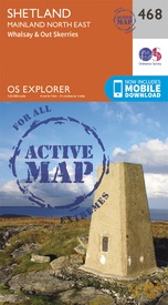 Wandelkaart - Topografische kaart 468 OS Explorer Map | Active Shetland / Mainland North East | Ordnance Survey