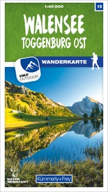 Wandelkaart 15 Walensee / Toggenburg Ost | Kümmerly & Frey