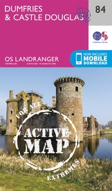 Wandelkaart - Topografische kaart 84 Landranger Active Dumfries / Castle Douglas | Ordnance Survey