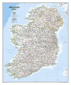 Wandkaart Ireland – Ierland, 76 x 91 cm | National Geographic