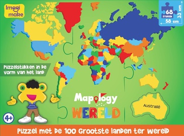 Kinderpuzzel Wereld's grootste landen (NL) foam puzzle | Imagi Make