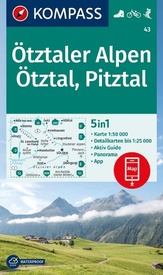 Wandelkaart 43 Ötztaler Alpen - Ötztal - Pitztal | Kompass