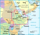 Wegenkaart - landkaart Ethiopia - Eritrea - Djibouti - Somaliland | Gizi Map