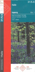 Wandelkaart - Topografische kaart 31/5-6 Topo25 Halle | NGI - Nationaal Geografisch Instituut