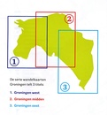 Wandelknooppuntenkaart - Wandelkaart Groningen provincie west - midden - oost (3 kaarten) | Reisboekwinkel de Zwerver