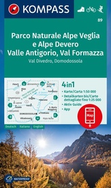 Wandelkaart 89 Parco Naturale Alpe Veglia e Alpe Devero - Valle Antigorio - Val Formazza | Kompass