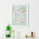 Scratch Map Gin distilleerderijen Groot-Brittannië Collect & Scratch wandkaart | Maps International